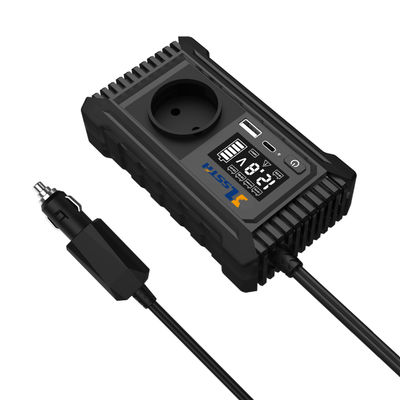 سعر جيد SZSSTH Inversor EU USA Universal Socket GaN PD Fast Charger Car Power Inverter 12V 220V 2 AC Outlets USB 150W Car Inverter الانترنت