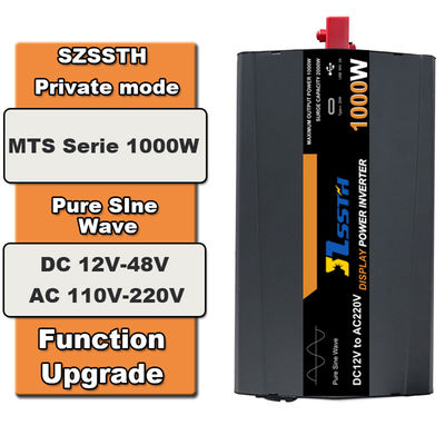 1000 واط 1 كيلوواط محول موجات الصين النقي DC 12V 24V AC 110V 220V 230V مع USB2.4A نوع C