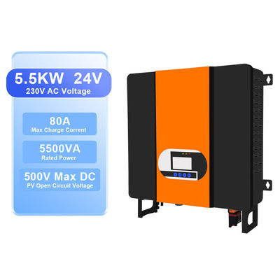 5500W 48V 5.5KW 230VAC عاكس الطاقة الشمسية الهجينة مع وظيفة مراقبة WIFI