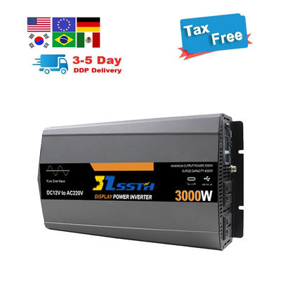 الموجة الصينية النقية خارج الشبكة عاكس الطاقة Dc 12V 24V إلى Ac 220V 230V 3000W مخصصة