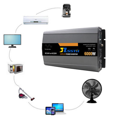 5000 واط 6000 واط محول طاقة موجة الجانب الصافي Dc 12V 24V 48V إلى AC 110V 220V 230V