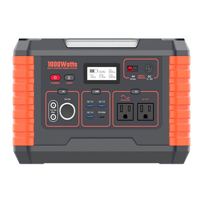 محطة كهرباء محمولة AC220v/240v/110v 1000W مولد الطاقة الشمسية الطارئة الذكية