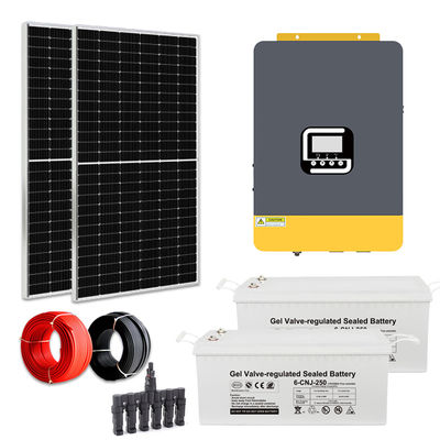 2kw المنزل على نظام الطاقة الشمسية خارج الشبكة 120V / 220V / 230V / 240V الجهد القابل للتعديل