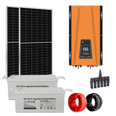 Home 2KW نظام ألواح شمسية كاملة خارج الشبكة المجموعة الشمسية مع 48VDC بطارية الأرض تركيب