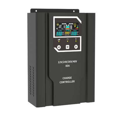 80A MPPT منظم اللوحة الشمسية شاشة LCD مراقب شحن البطارية الشمسية