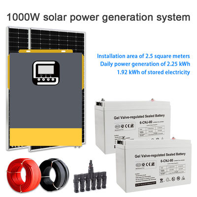 سعر جيد 1KW Off Grid Solar Energy System with Monocrystalline Silicon Solar Panel for Home Power Supply الانترنت
