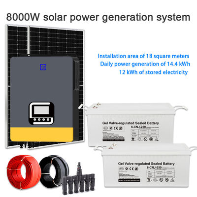 سعر جيد High Efficiency 8KW Solar Energy System for Home – Multi-Voltage 100V to 240V Output الانترنت