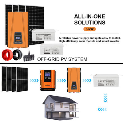 سعر جيد Power with Peace of Mind: Certified 5KW Off-Grid Solar Kit Featuring Long-Lasting GEL Battery (Meets CE, RHOS, FCC Standards) الانترنت