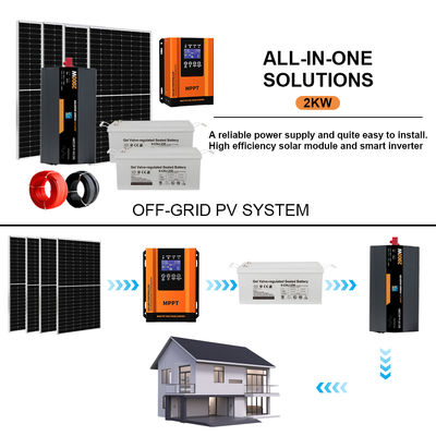 سعر جيد 2KW Complete Off-Grid Solar Kit for Home | Includes Mounting System & Solar Panels الانترنت