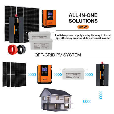 سعر جيد 5KW Complete Off-Grid Solar Power Kit for Home Use | All-in-One System with Battery & Inverter الانترنت