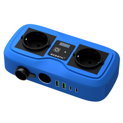 سعر جيد محول طاقة السيارة 200 واط مع شاشة LCD ومقابس ولاعة سجائر مزدوجة ومنفذي USB ومخرج تيار متردد، من 12 فولت إلى 220 فولت موجة جيبية معدلة الانترنت