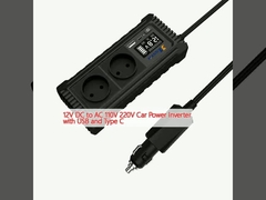 12 فولت DC إلى AC 110 فولت 220 فولت عاكس الطاقة للسيارة مع USB ونوع C